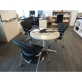 Knoll Off White 36 in. Round Meeting Table